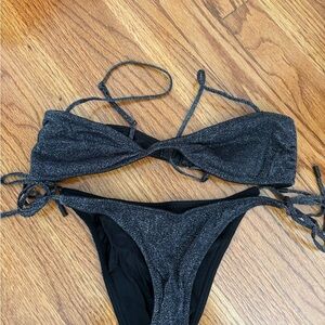 Triangl Swimwear Black Glitter Bikini